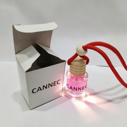 Picture of CANNEC Car Air Freshener Hanging Diffuser | Neon Pink Oil Bottle with Red